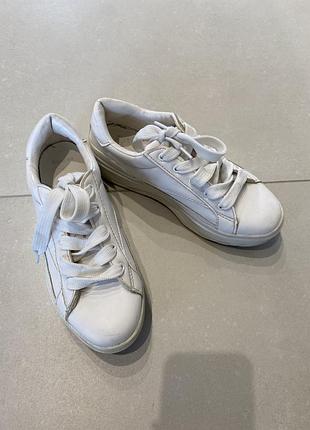 Білі кеди на платформі, кросівки жіночі білі