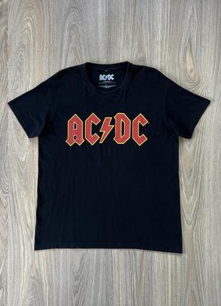 Чоловіча бавовняна футболка з принтом рок мерч ac dc 2017
