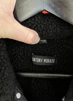 Antony morato оригинал мужская куртка шерпа джинсовка размер s б у6 фото