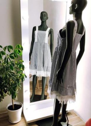 Сукня сарафан у смужку2 фото