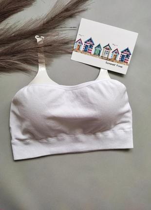 Топ бюстгальтер бандо в рубчик