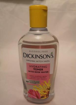 Dickinson's witch hazel hydrating toner увлажняющий тоник с гамамелисом и розовой водой, 473 мл3 фото