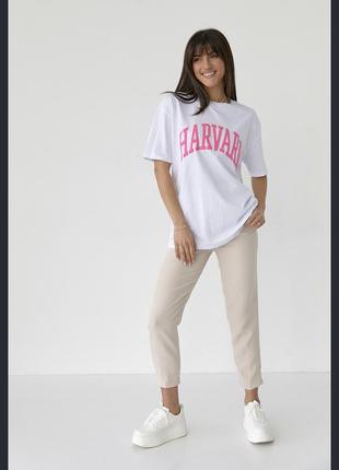 ✨ женская футболка с принтом harvard2 фото