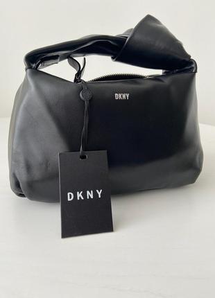 Женская брендовая кожаная сумочка dkny mini knot сумка кроссбоди оригинал кожа дкну на подарок жене подарок девушке5 фото