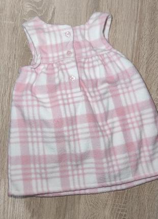 Розовое платье на девочку тм george -3-6месяц, плюшевое платье3 фото