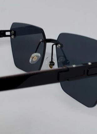 Dita очки мужские солнцезащитные чернве однотонные безоправные8 фото