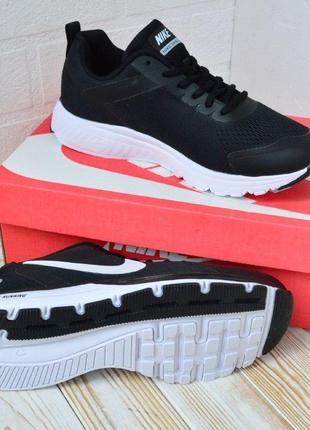 Nike shield running кроссовки для бега чорные с белым, сетка мужские кроссовки5 фото