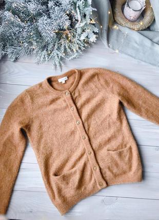 Коричнево оранжевый джемпер для девочки шерсть