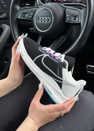 Жіночі кросівки nike air zoom x run black white blue