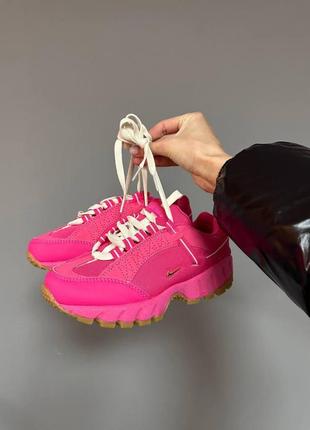 Женские кроссовки nike x jacquemus. pink / smb