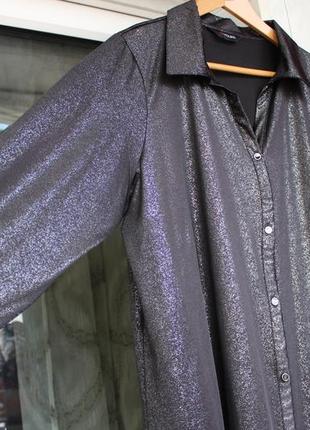 Нарядное стильное платье-туника с глиттером