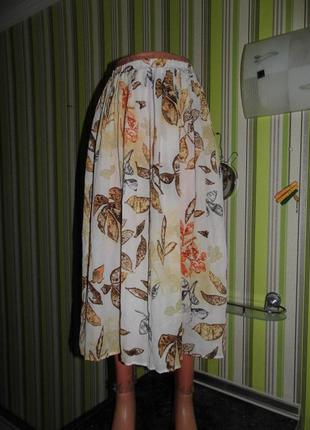 Шикарная юбка-миди-шифон - летняя - roman - uk 22- сток