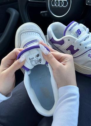 New balance 550 white violet4 фото