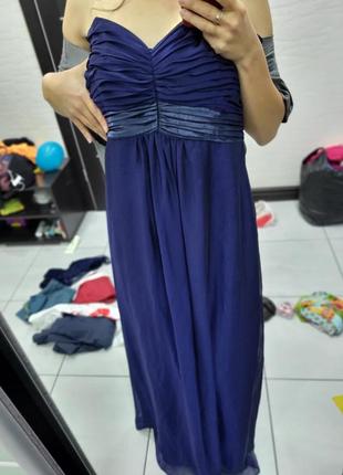 Довга,красива сукня темно-синя.yessika. вечірня сукня в пол.