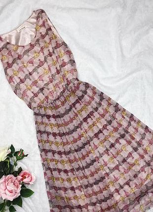 Рожеве літній шифонова міді плісироване сукню