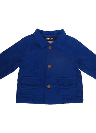 Kiabi куртка летняя на мальчика 56-62 см. хлопковый детский пиджак жакет кофточка весна1 фото