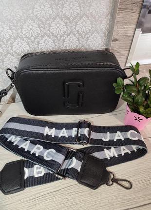 Женская сумка экокожа сумка через плечо из экокожи туречна в стиле mark jacobs в стиле марк, яблочный джейко-бс черная3 фото