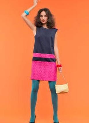 Платье двухцветное с погонами от lattori!