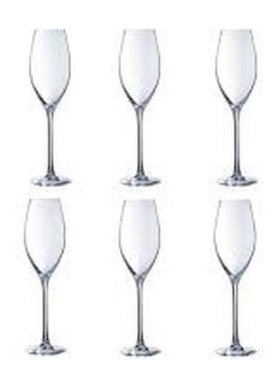 Набір келихів для шампанського cristal d'arques wine emotions, 6*240 мл (l7591)