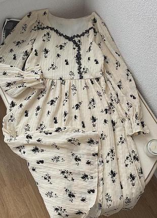 🤤неймовірно красиве кремове плаття від shein😍прямого вільного крою, довжини міді💔