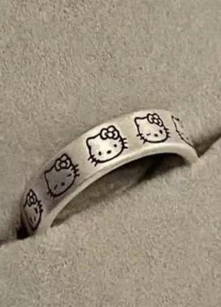 Кольцо хелоу котти, печатка, колечко, кольцо hello kitty2 фото