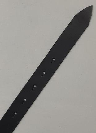 Ремень 02.069.089 кожаный чёрный шириной 30 мм с серой пряжкой. уценён на 30%3 фото