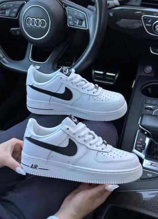 Женские кроссовки nike air force 1 all white black