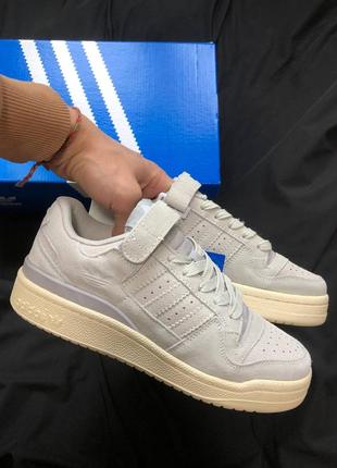 Кросівки adidas forum 84 low grey premium6 фото