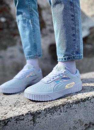 Жіночі кросівки puma cali white хамелеон пума кали белые хамелеон женские4 фото