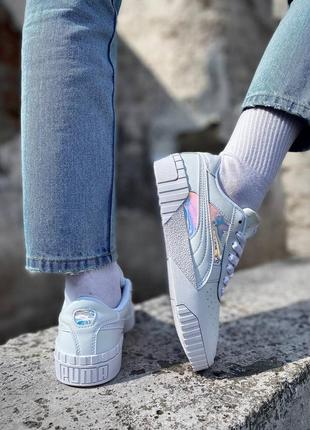 Женские кроссовки puma cali white хамелеон пума бирлие хамелеон жеенские7 фото