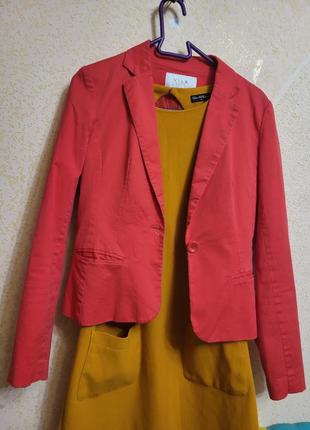 Піджак жакет vila красный пиджак