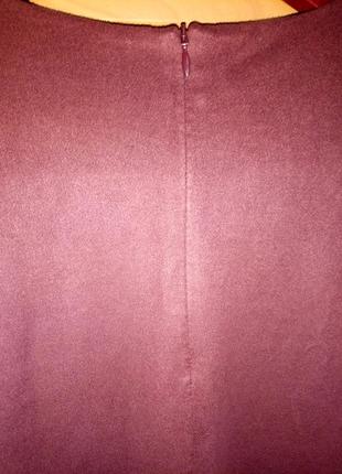 Платье цвет бордо, ткань «замш»7 фото