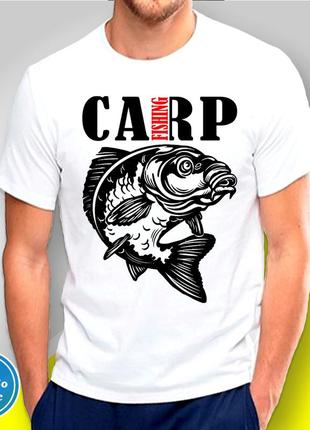 Футболка з принтом для рибалок  "carp fishing"