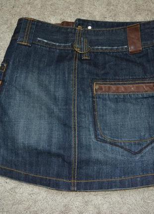Дерзкая джинсовая юбка секси, на запах, складочка3 фото