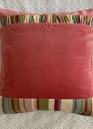 Подушки диванные шёлково-бархатные розовые4 фото