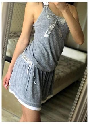 Махровый милый сарафан relax modeс паетками