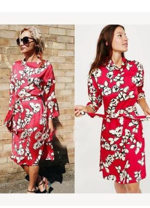 Платье zara цветочный принт
