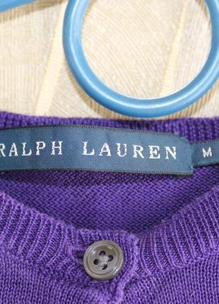 Блестальная легкая коттоновая кофта фиолетового цвета на пуговицах ralph lauren7 фото