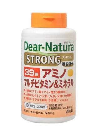 Комплекс вітамінів, мінералів, амінокислот asahi strong 39 компонентов, 300 таб.2 фото
