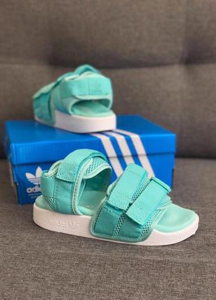 Шикарные сандалии adidas в бирюзовом цвете (весна-лето-осень)😍