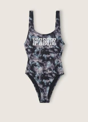 Сдельный суцільний купальник victoria's secret pink