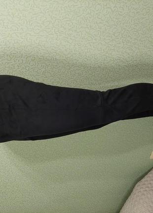 Замшевые леггинсы лосины узкие брюки с высокой посадкой3 фото