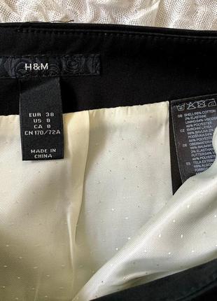 Новая  офисная мини- юбка из плотного хлопка h&m 38/м