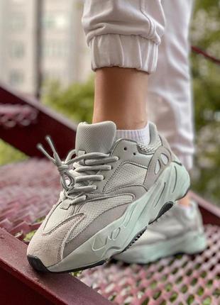 Стильні кросівки "adidas yeezy 700" в м'ятному кольорі (весна-літо-осінь)😍2 фото