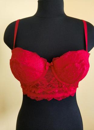 Широкий кружевний бюстгальтер бра ліф h&m
