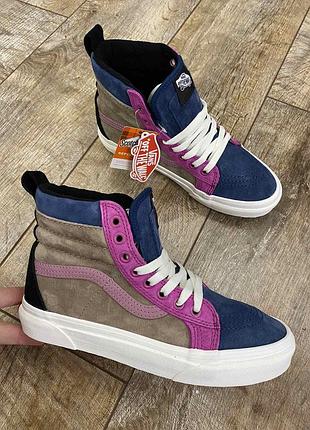 Женские замшевые высокие кеды хайтопы vans 38 размер