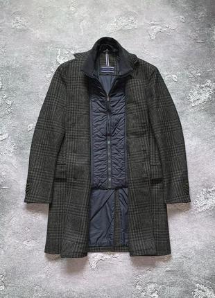 Tommy hilfiger томми хилфигер пальто на пуговицах с замком куртка шерсть3 фото