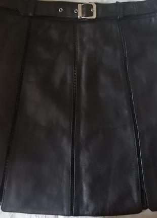Шикарная кожаная юбка1 фото