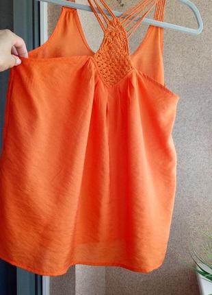 Красивая яркая летняя блуза / маечка с плетением по спинке3 фото