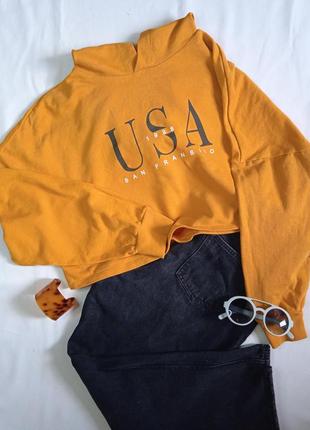 Худи h&m горчичного цвета